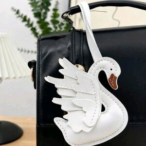 White Swan Bag Charm